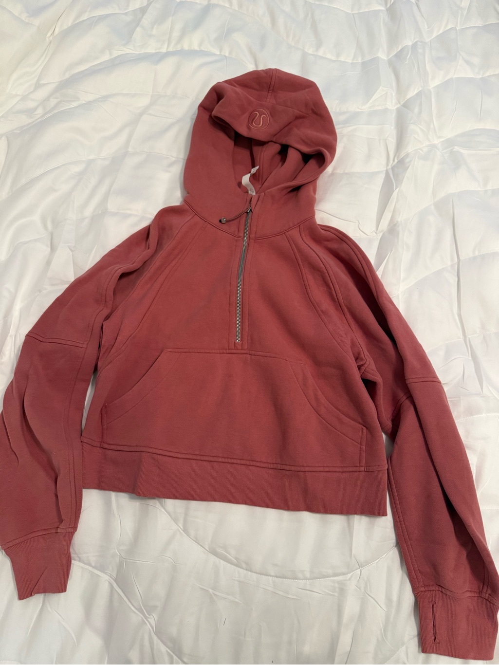 Lululemon Athletica Women's Half-Zip Hooded Pullover - Dusty Rose